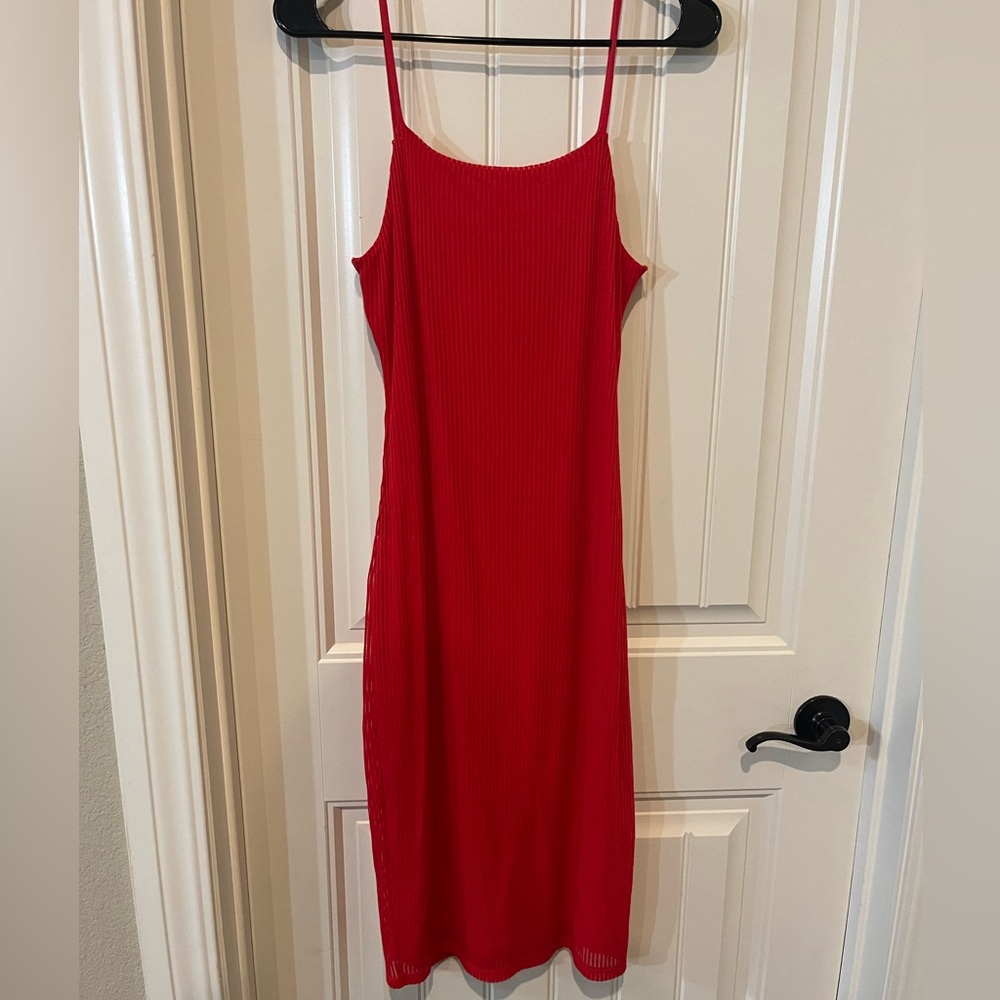 Express Ribbed Midi Dress - Picture 3 of 3